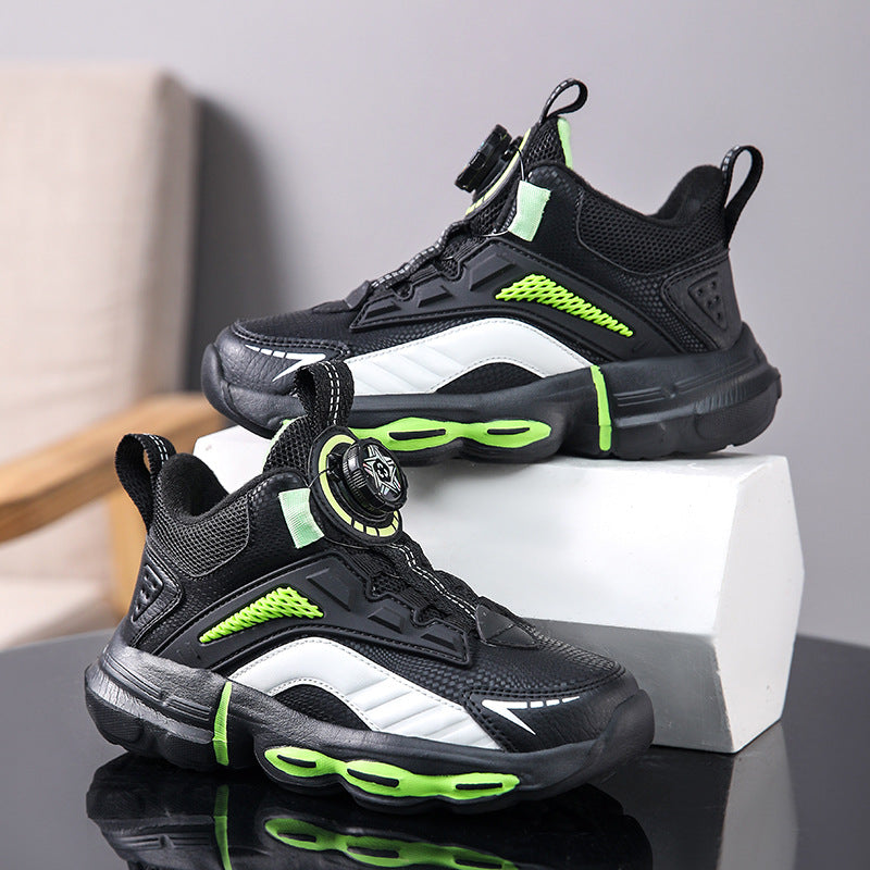 Kids' waterproof rotating-buckle basketball shoes – photo 2