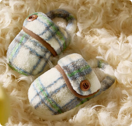 Kids' warm indoor fur slippers – photo 3