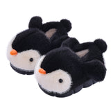 Kids' fluffy penguin cotton slippers – photo 4