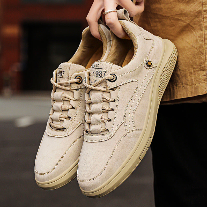 Men's nubuck leather low-top sneakers – photo 2