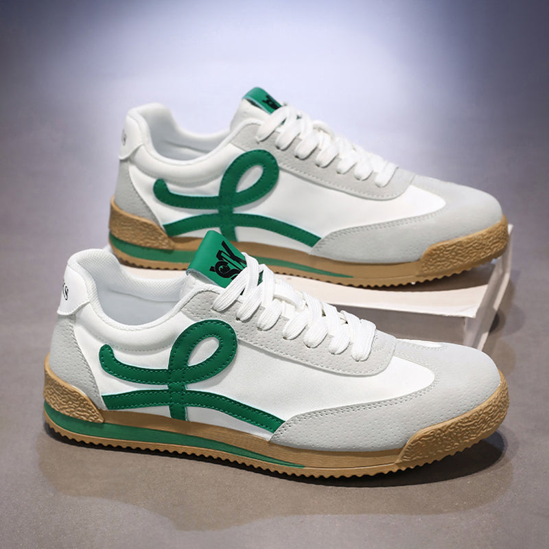Men's retro chunky white running sneakers – photo 1