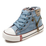 Kids' denim canvas high-top sneakers – photo 3