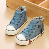 Kids' denim canvas high-top sneakers – photo 4