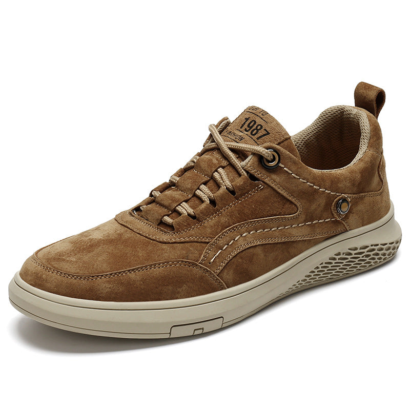 Men's nubuck leather low-top sneakers – photo 8