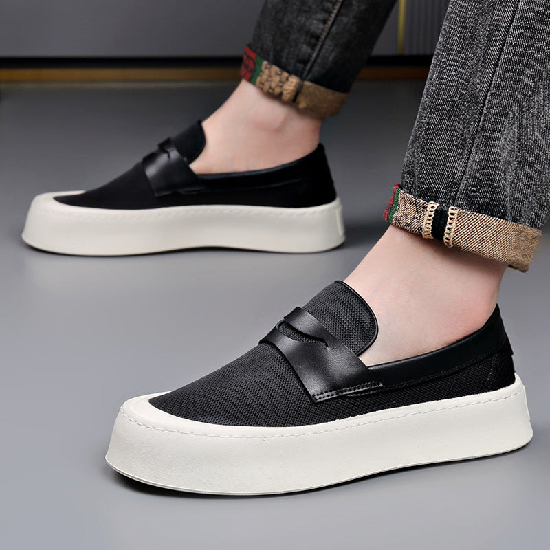 Men's hollow-out canvas platform sneakers – photo 6