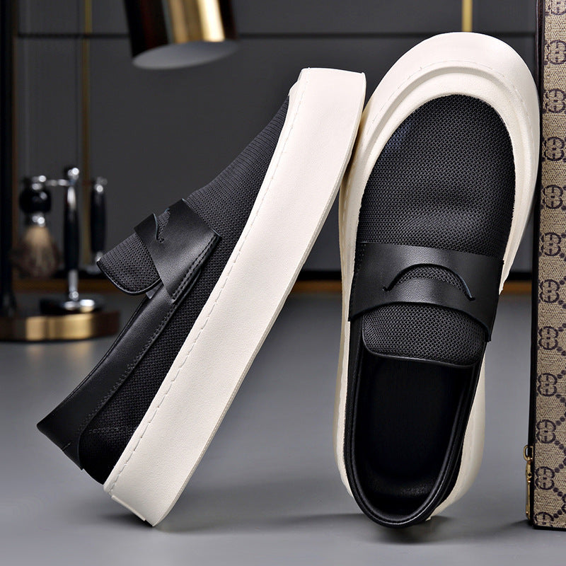Men's hollow-out canvas platform sneakers – photo 2