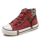 Kids' denim canvas high-top sneakers – photo 7
