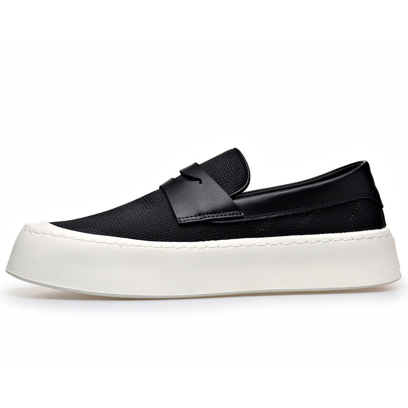 Men's hollow-out canvas platform sneakers – photo 5