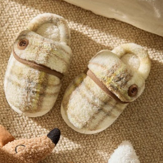 Kids' warm indoor fur slippers – photo 1