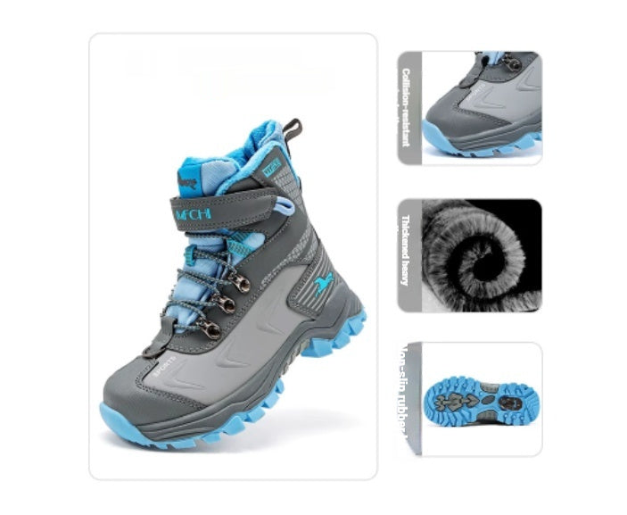 Kids' fleece-lined leather snow boots – photo 6