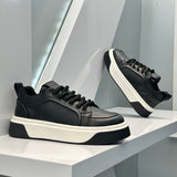 Men's low-top white platform skate sneakers – photo 3