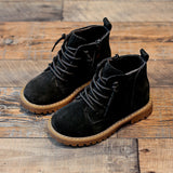 Kids' sheepskin combat boots – photo 1