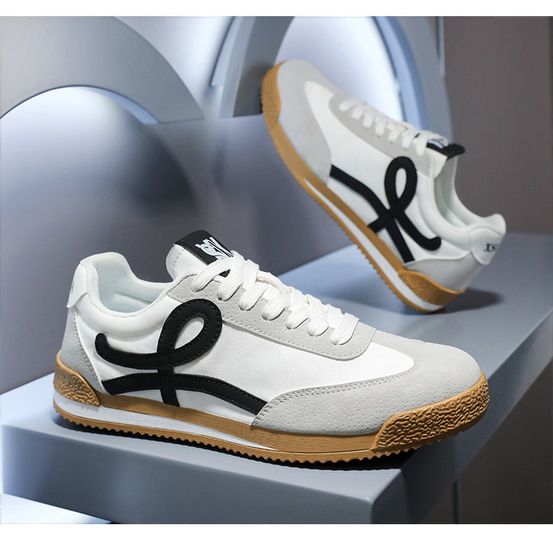Men's retro chunky white running sneakers – photo 2