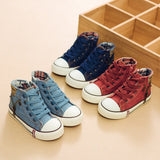 Kids' denim canvas high-top sneakers – photo 1