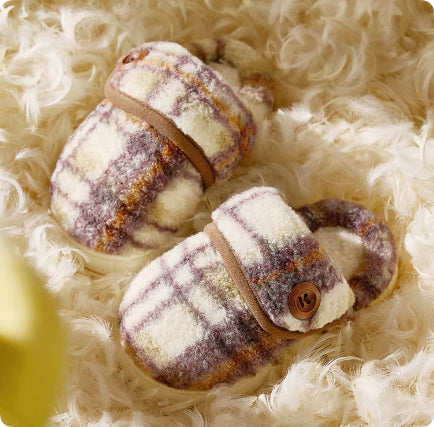 Kids' warm indoor fur slippers – photo 2