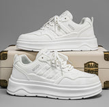 Men's white leather elevator skate sneakers – photo 1