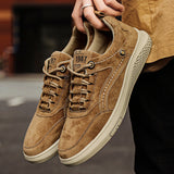 Men's nubuck leather low-top sneakers – photo 1