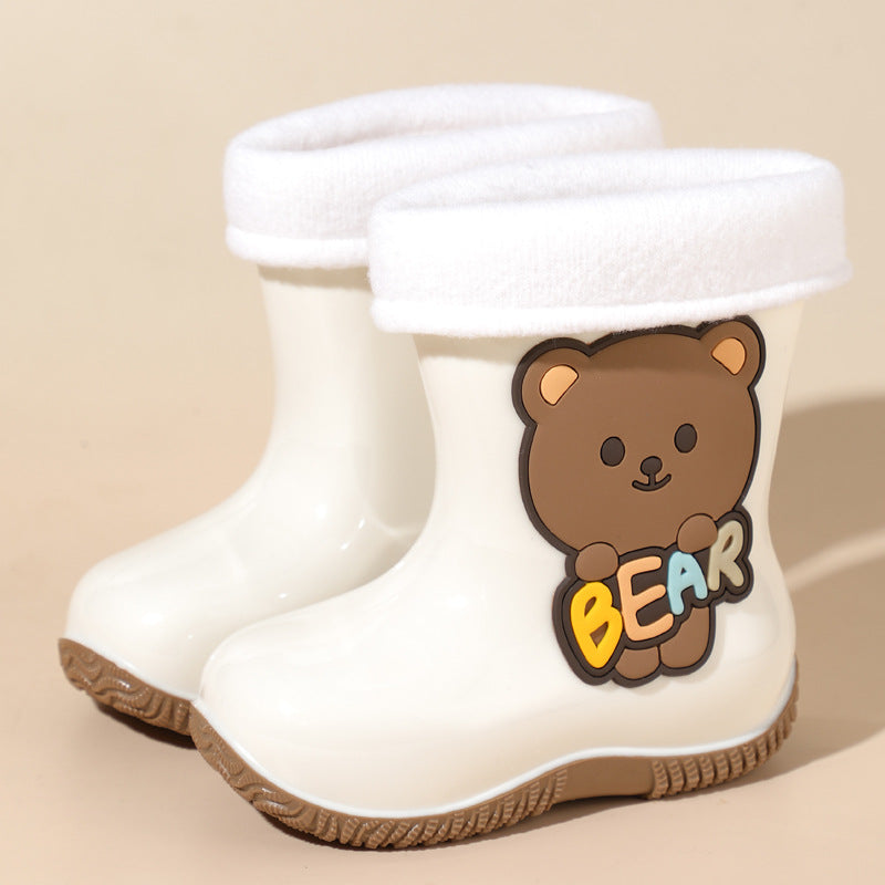 Kids' cute bear rain shoes – photo 6