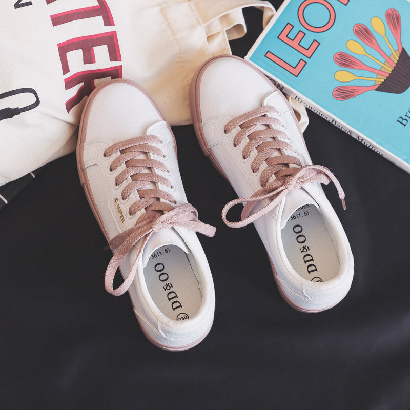 Women's classic white suede sneakers – photo 1