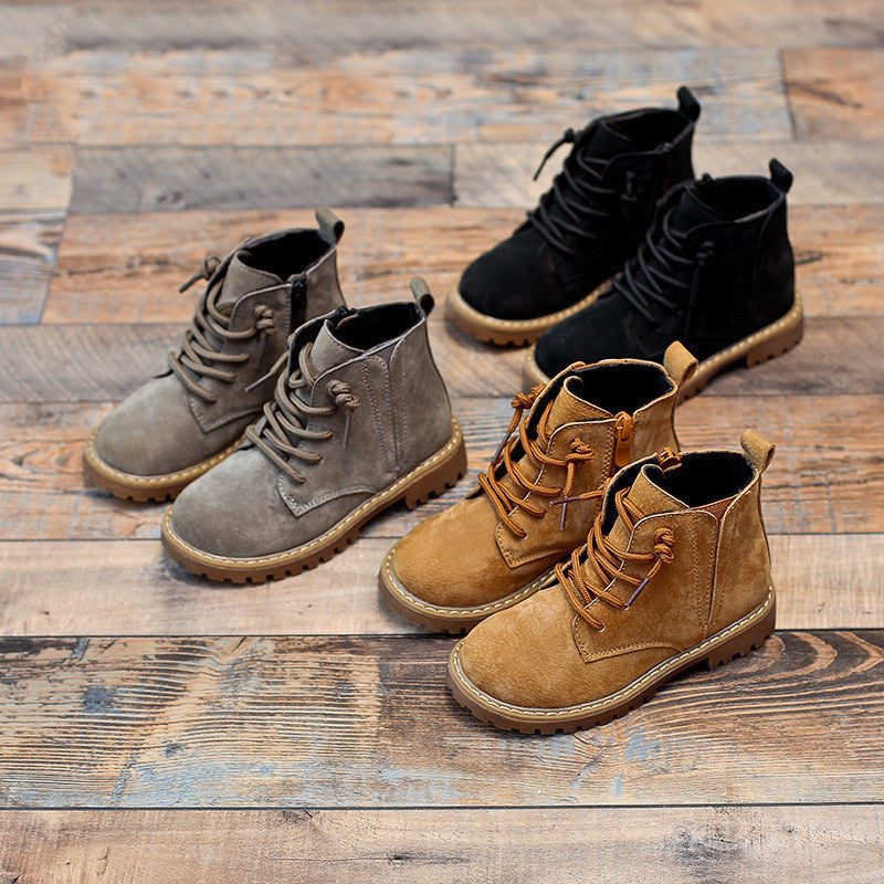 Kids' sheepskin combat boots – photo 6