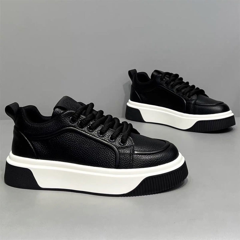 Men's low-top white platform skate sneakers – photo 2