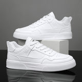 Men's breathable white skate sneakers – photo 6
