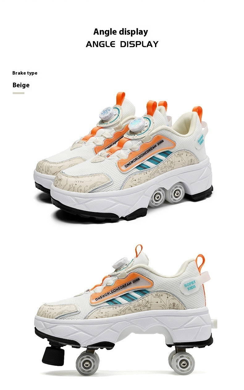 Kids' 4-wheel transforming roller skate shoes – photo 2