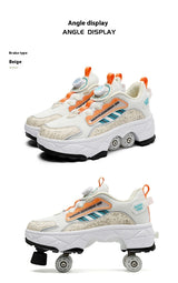 Kids' 4-wheel transforming roller skate shoes – photo 2