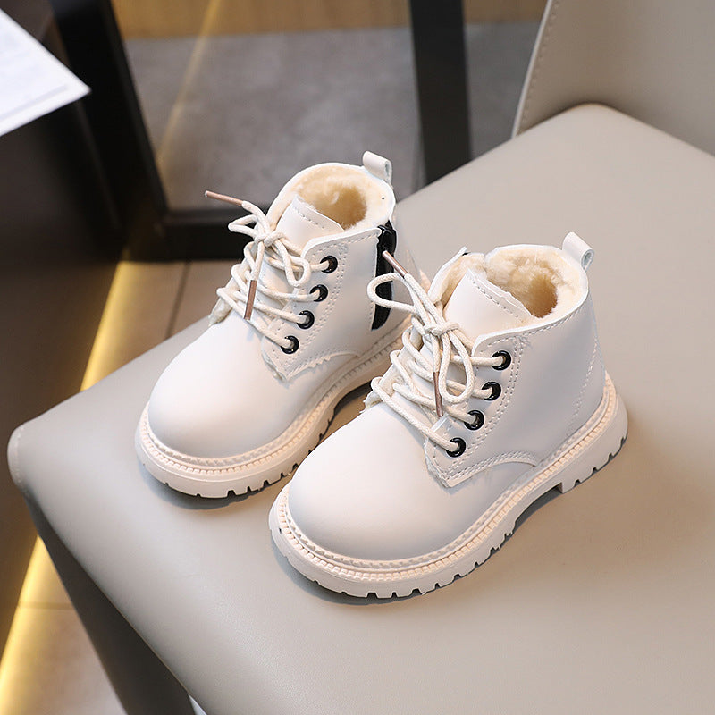 Boys' fleece-lined side-zip Martin boots – photo 2