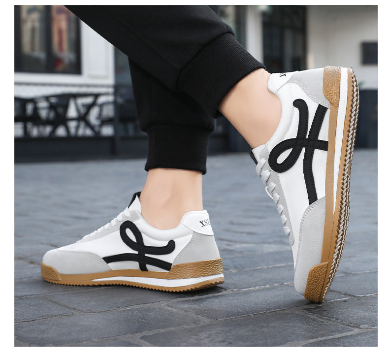 Men's retro chunky white running sneakers – photo 5