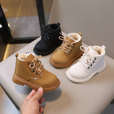 Boys' fleece-lined side-zip Martin boots – photo 1