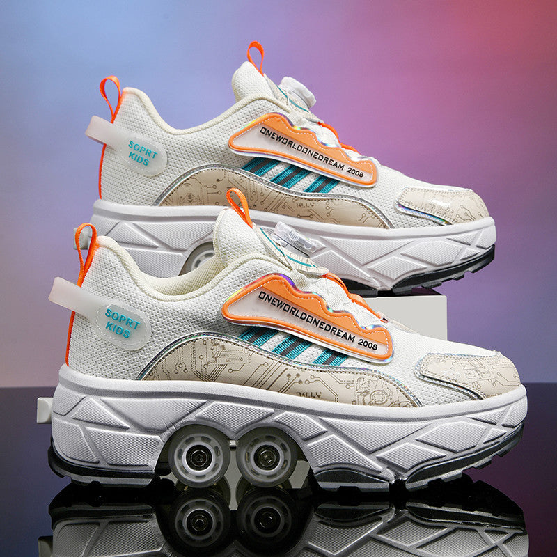 Kids' 4-wheel transforming roller skate shoes – photo 4