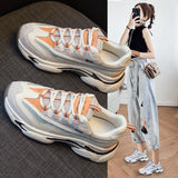 Women's retro leather platform sneakers – photo 1