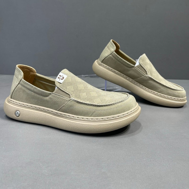 Men's wide-toe thick-sole canvas skate shoes – photo 6