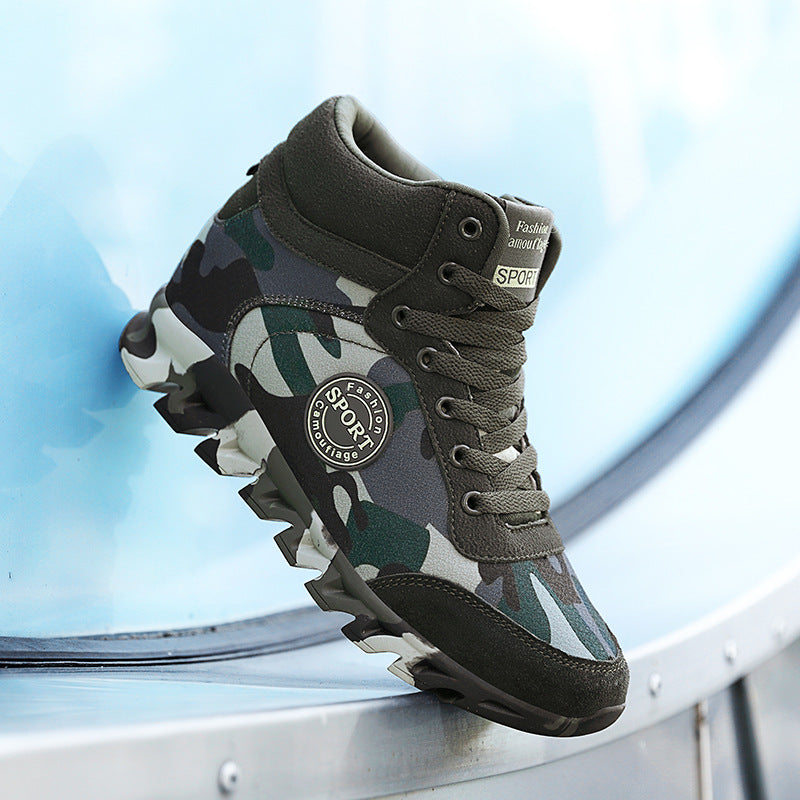 Women's camo canvas platform sneakers – photo 3
