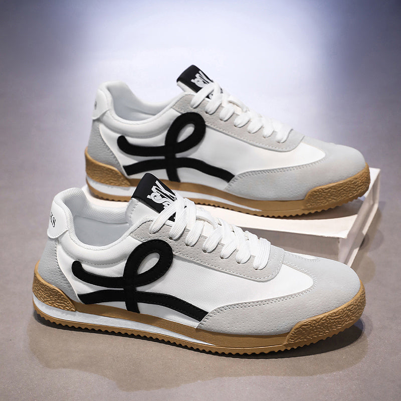 Men's retro chunky white running sneakers – photo 6