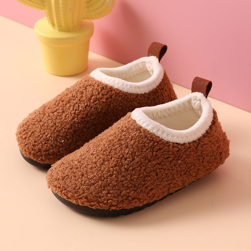 Kids' fleece-lined non-slip cotton slippers – photo 10