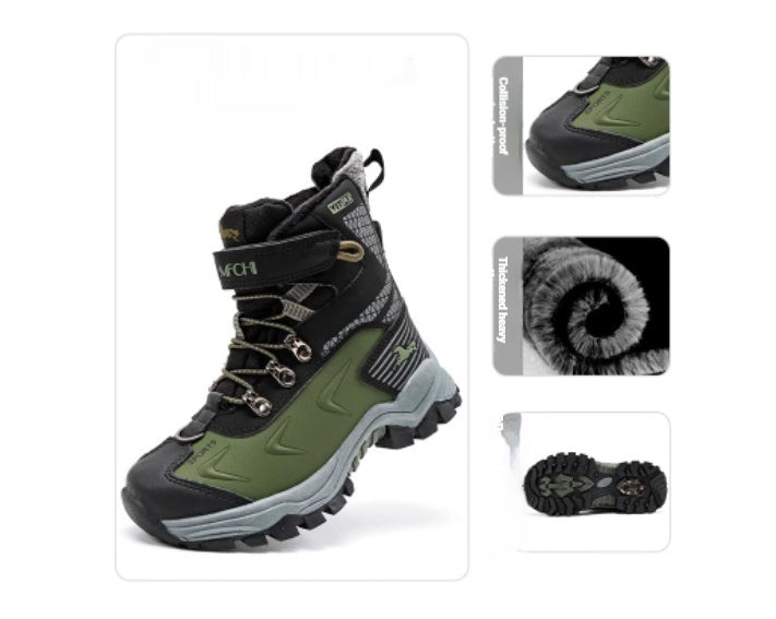 Kids' fleece-lined leather snow boots – photo 4