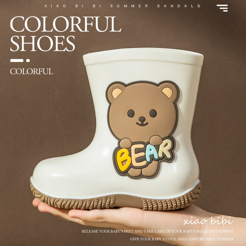 Kids' cute bear rain shoes – photo 1