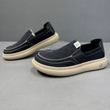 Men's wide-toe thick-sole canvas skate shoes – photo 5