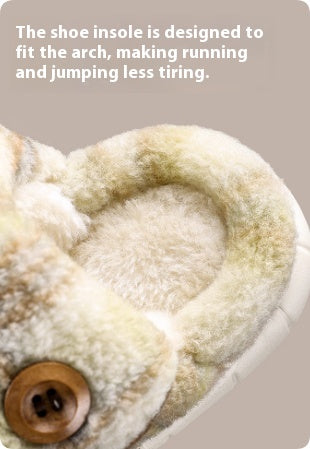 Kids' warm indoor fur slippers – photo 4