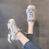 Women's retro leather platform sneakers – photo 5