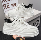 Men's white leather elevator skate sneakers – photo 2