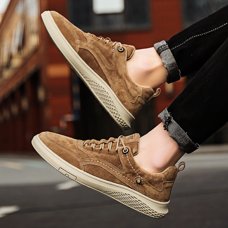 Men's nubuck leather low-top sneakers – photo 5