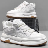 Men's platform white skate sneakers – photo 5