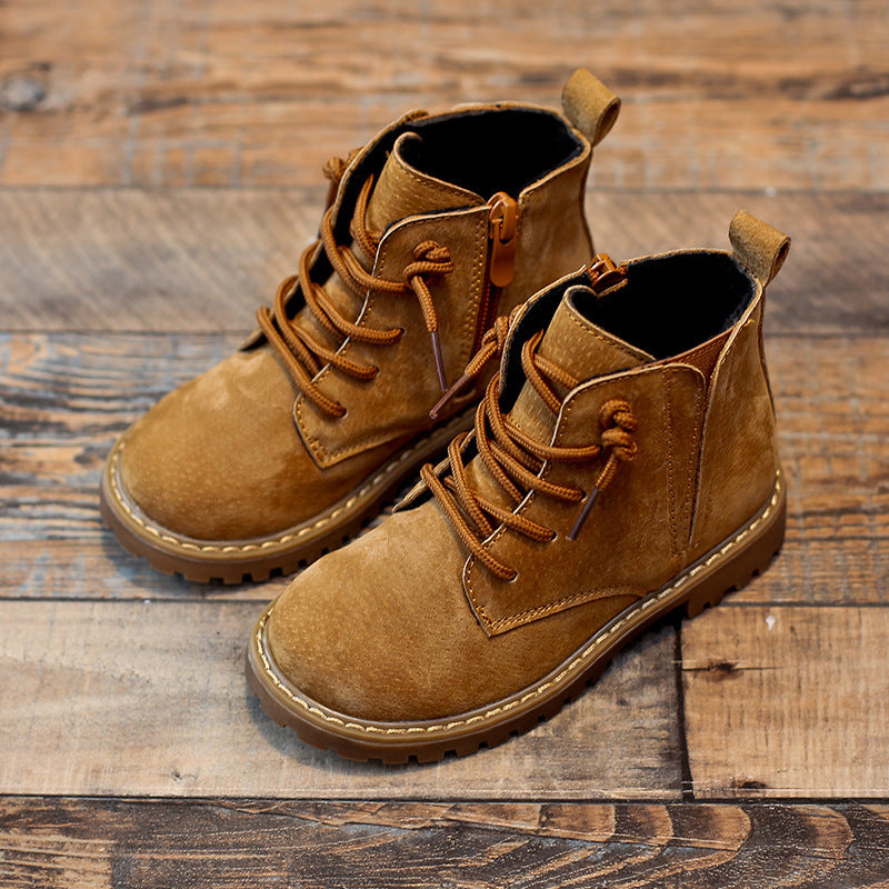 Kids' sheepskin combat boots – photo 7