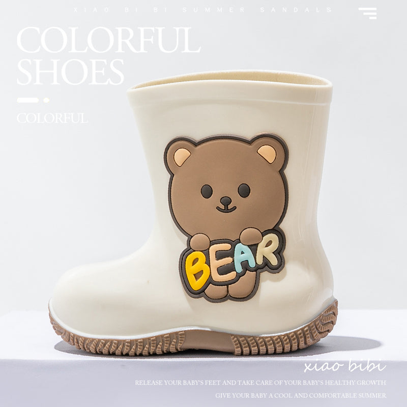 Kids' cute bear rain shoes – photo 2