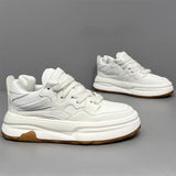 Men's platform white skate sneakers – photo 4