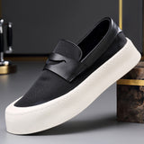 Men's hollow-out canvas platform sneakers – photo 1