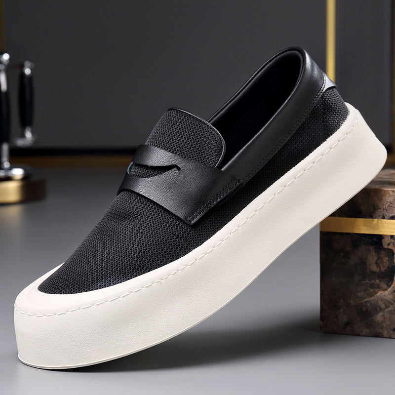 Men's hollow-out canvas platform sneakers – photo 1